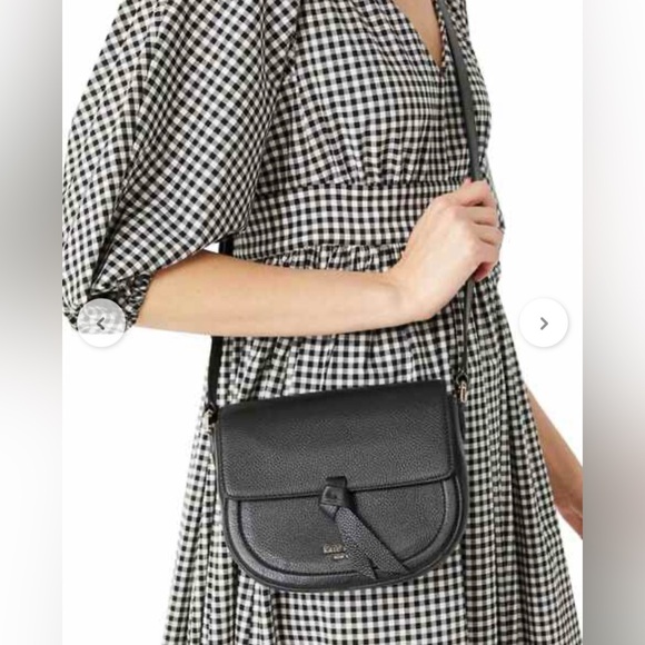 kate spade Handbags - kate spade new york Knott Pebbled Leather Crossbody Saddle Bag